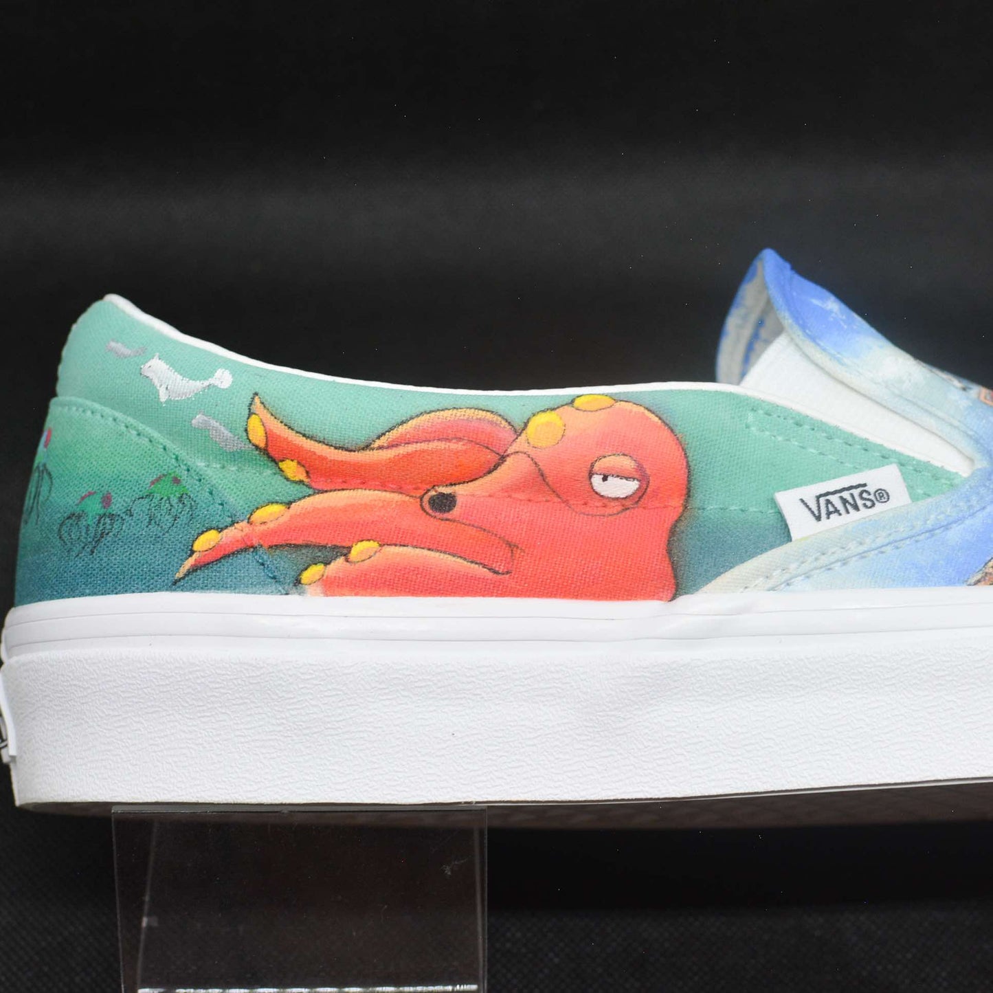 side view of the shoe for the custom pokemon water type shoes