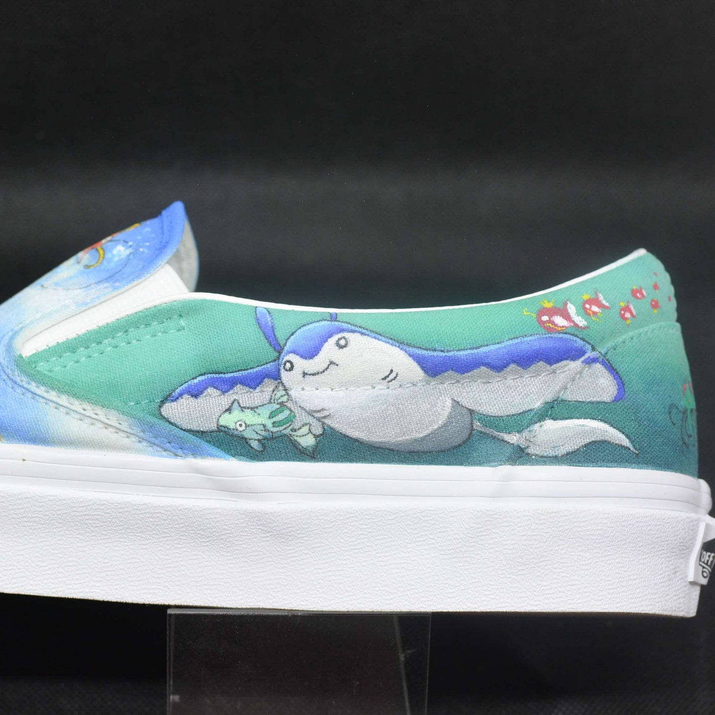 other side of the shoe for the custom water type pokemon shoes