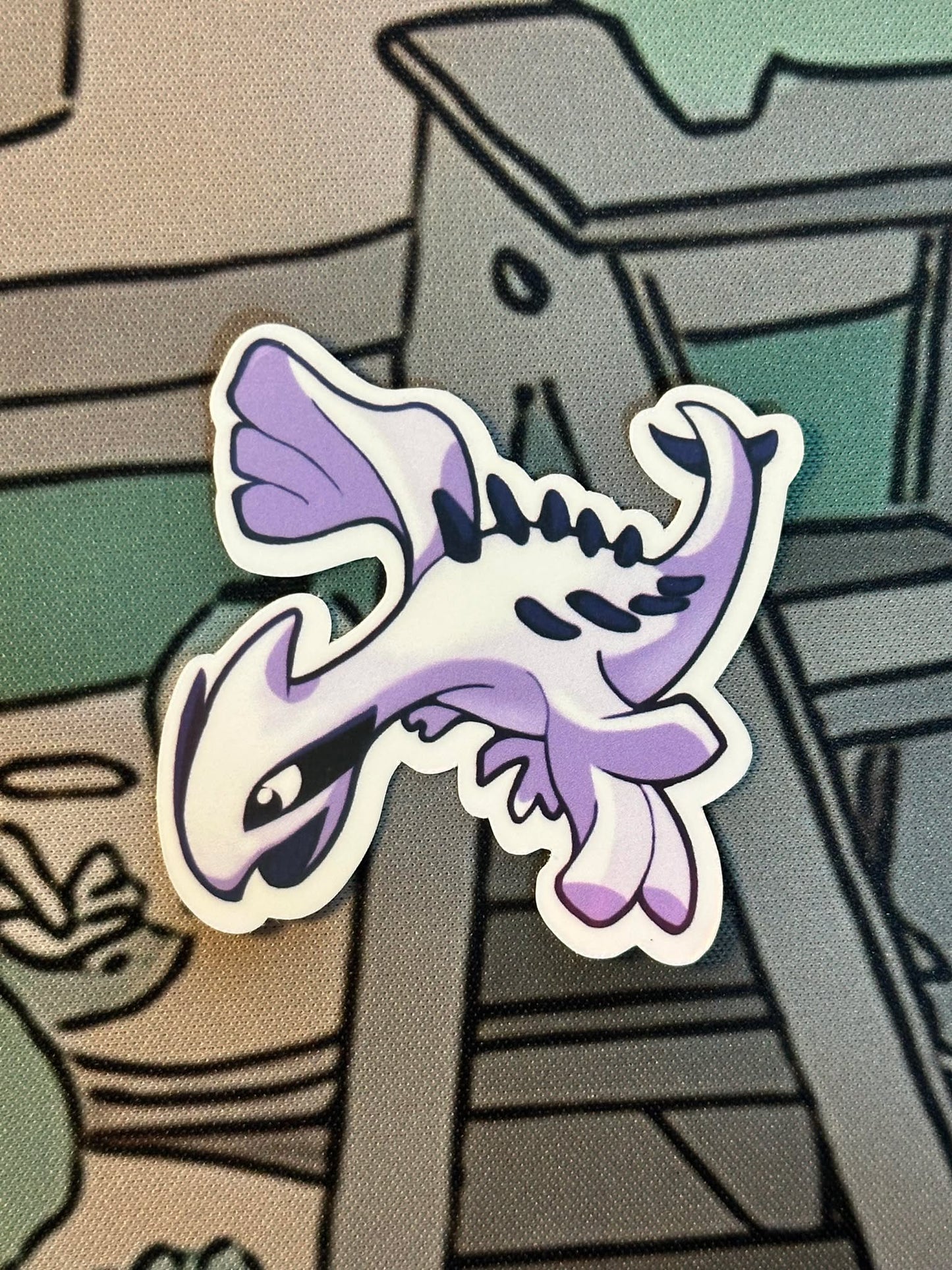 showing the lugia on a different background for the pokemon lugia and Ho-oh (Ho oh) stickers