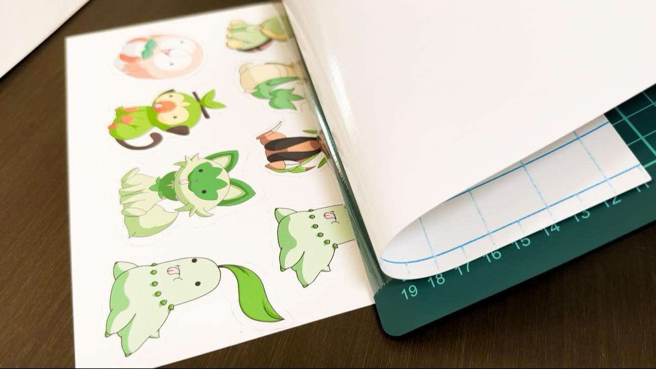 showing how pokemon stickers are made