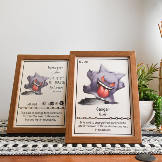 Gengar Pokedex Print