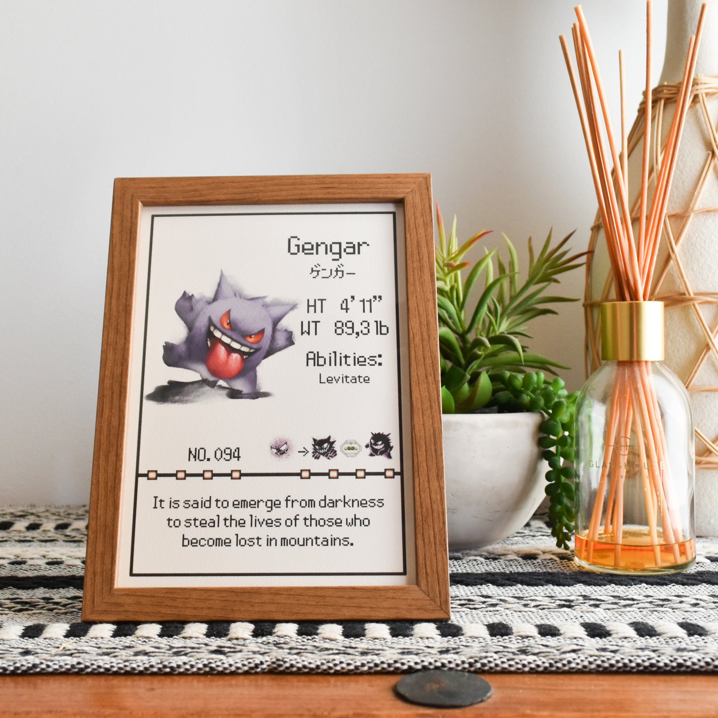 Gengar Pokedex Print
