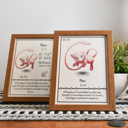 Mew Pokedex Print