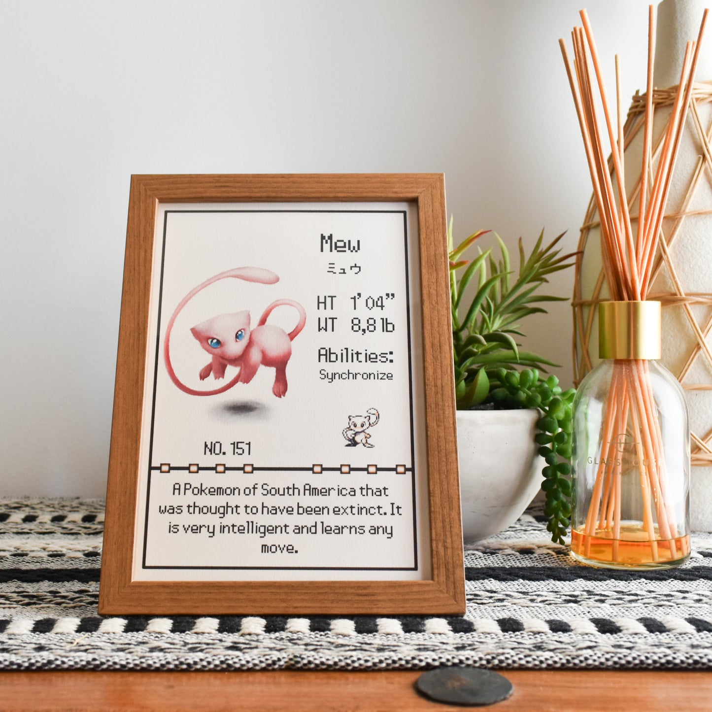 Mew Pokedex Print