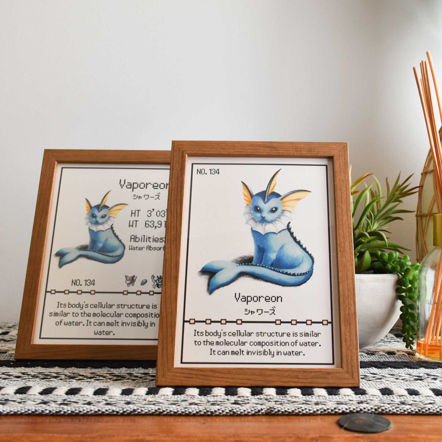 Vaporeon Pokedex print