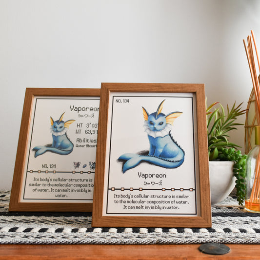 Vaporeon Pokedex print