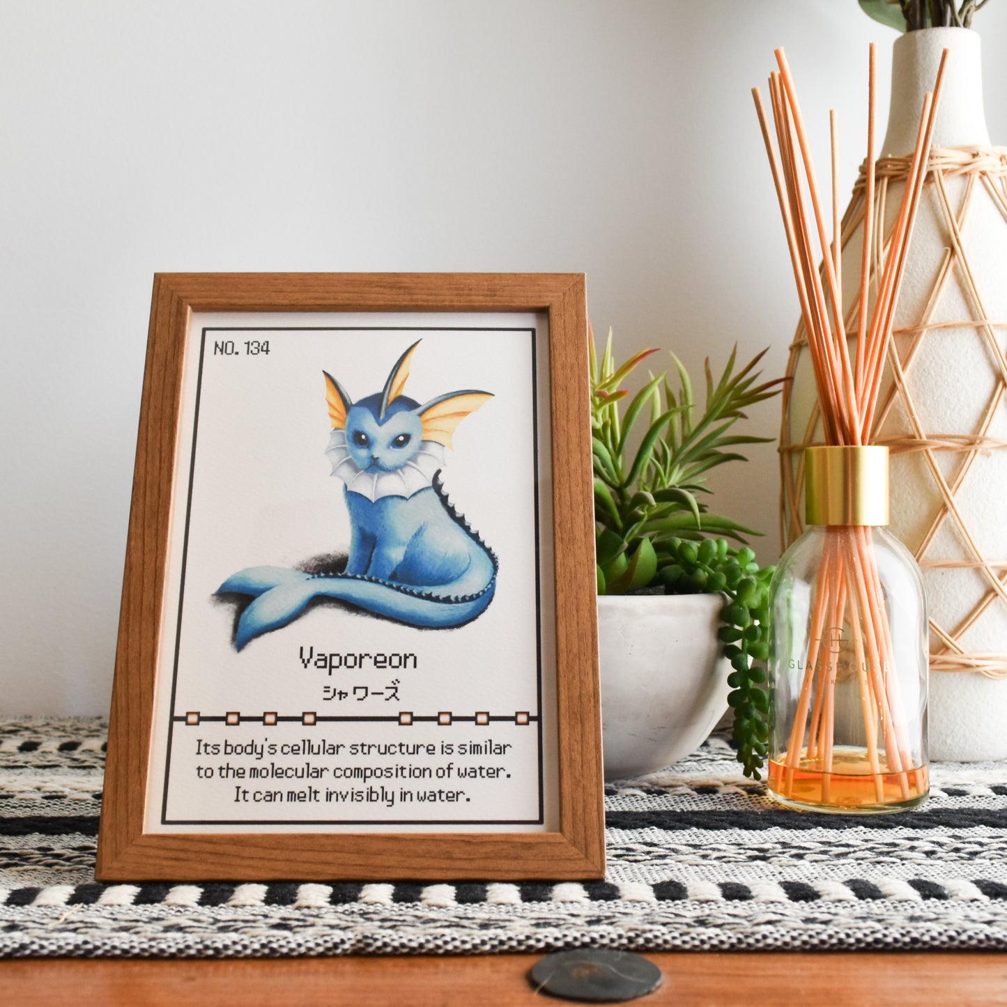 Vaporeon Pokedex print