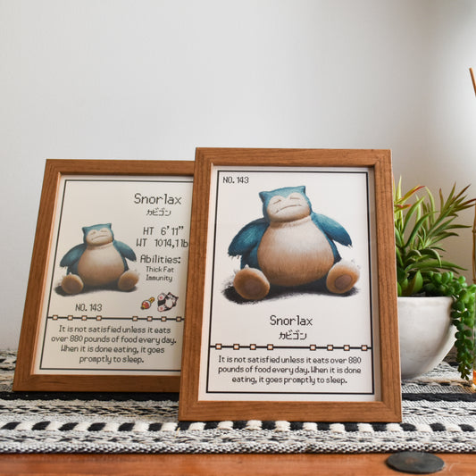 Snorlax Pokedex Print