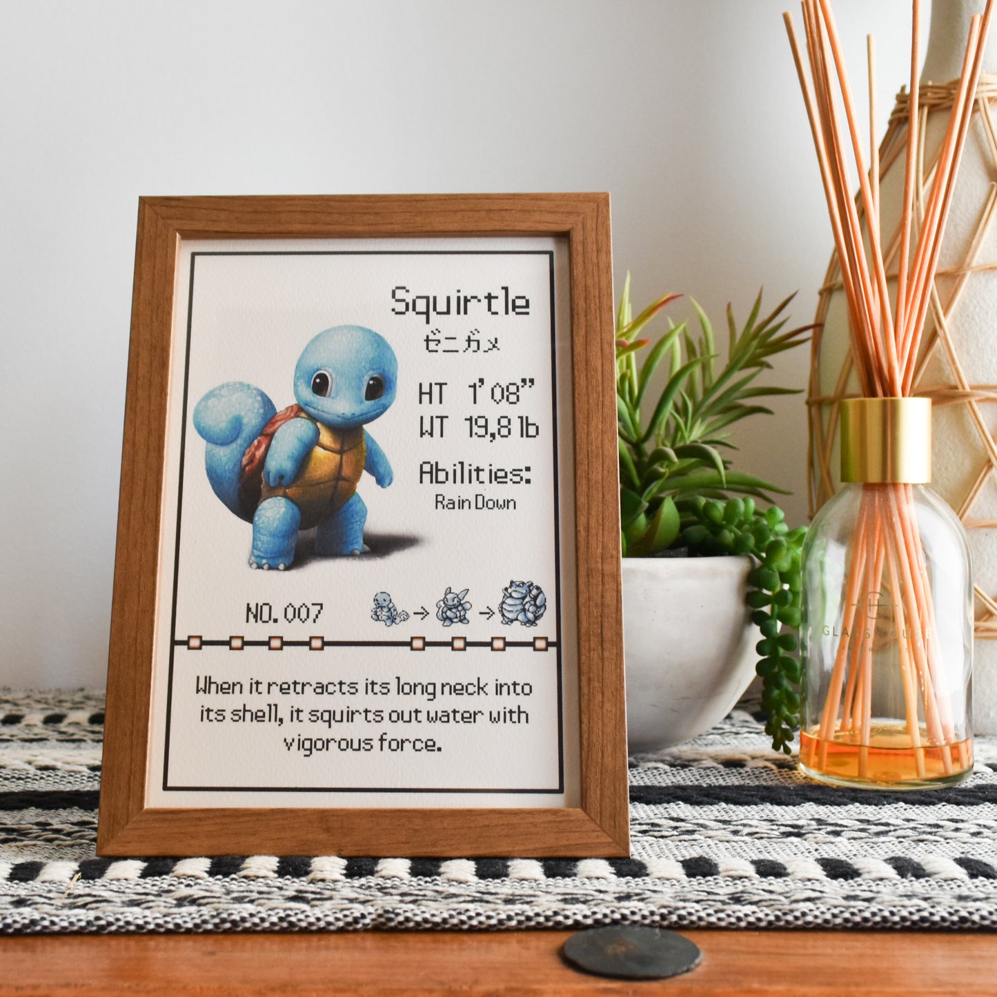 Squirtle Pokedex Print