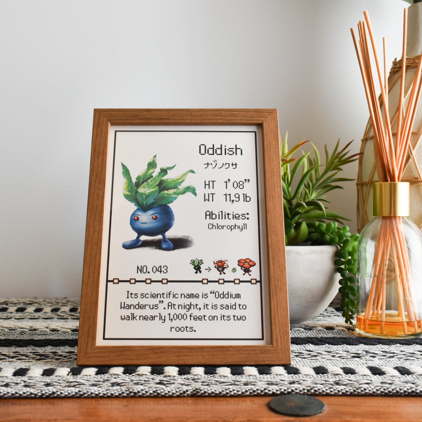 Oddish Pokedex Print