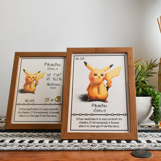 Pikachu Pokedex Print
