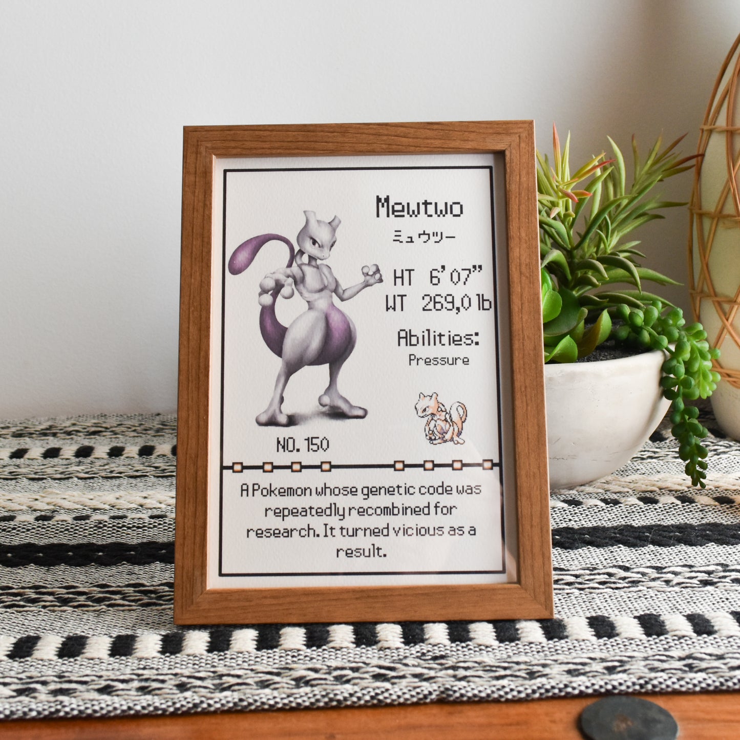 Mewtwo Pokedex Print