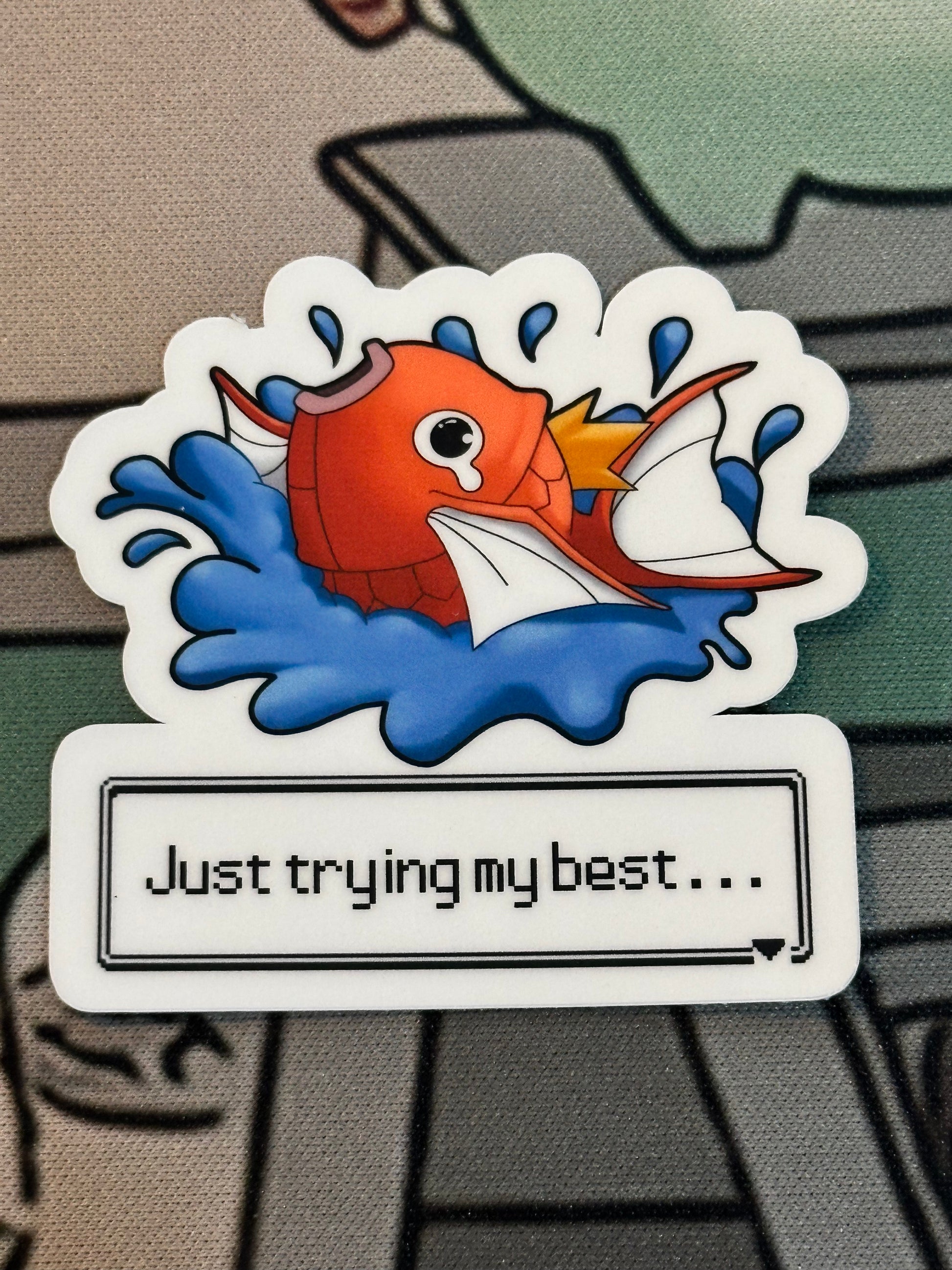 different background for the pokemon magikarp sticker