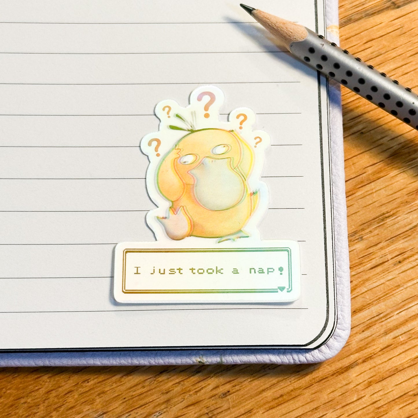 showing the psyduck close up in high res for the pokemon psyduck sticker