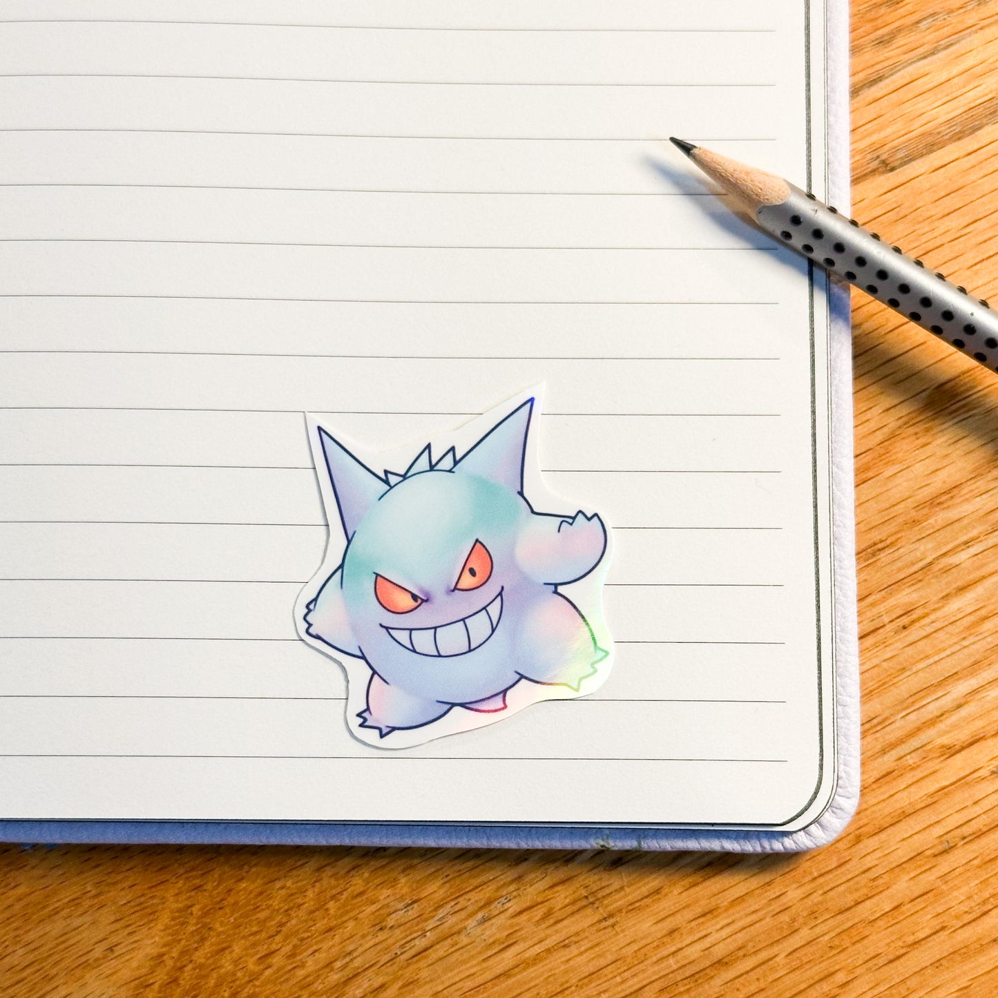 showing the gengar by itself for the pastel pokemon gengar, haunter and gastly stickers