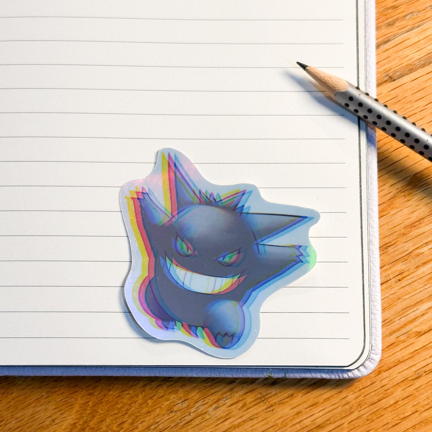 showing variant 2 for the color shift pokemon gengar sticker