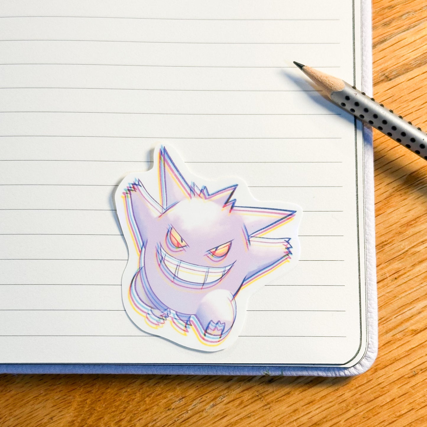 showing variant 4 for the color shift pokemon gengar sticker