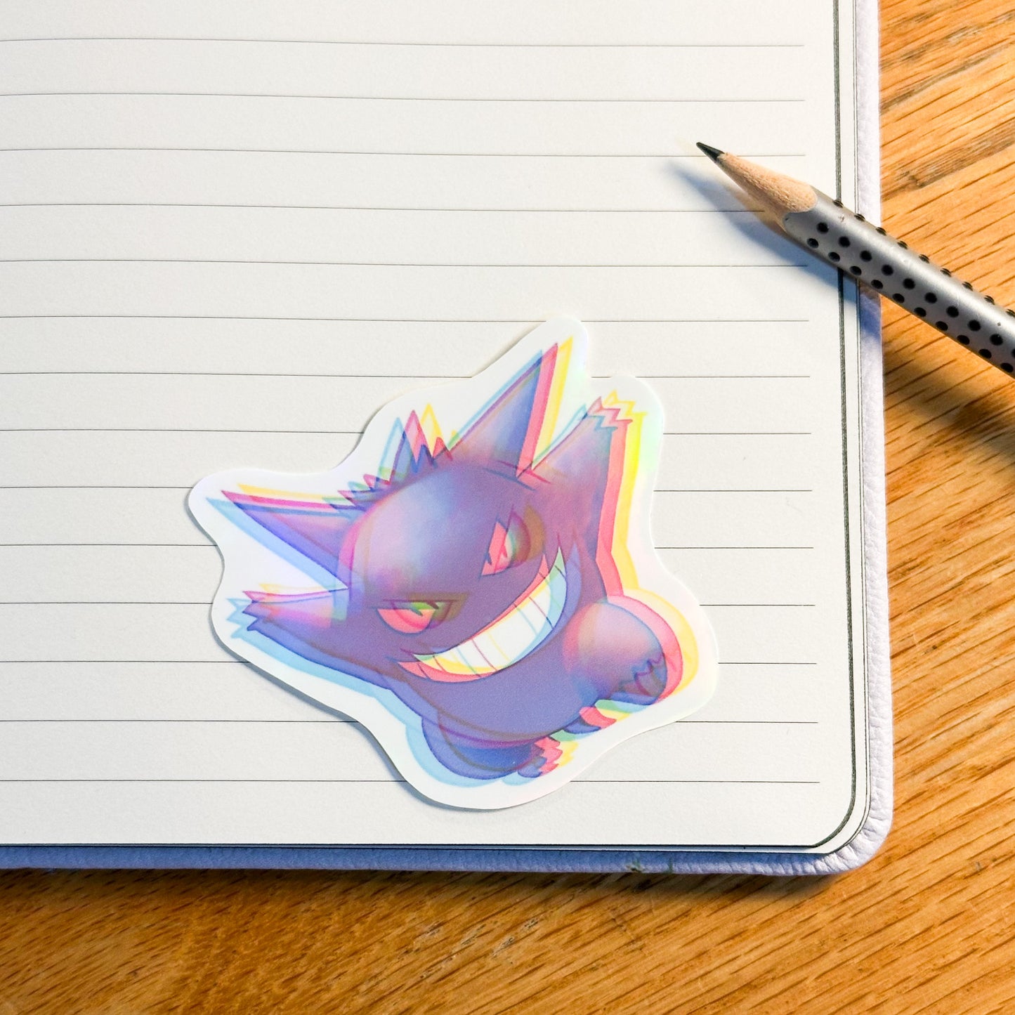 showing variant 3 for the color shift pokemon gengar sticker