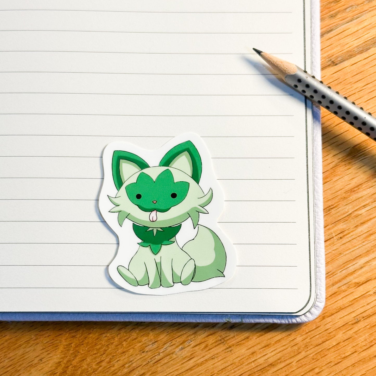 showing the Sprigatito variant by itself or the derpy pokemon stickers of bulbasaur, Chikorita, treecko, turtwig, snivy, chespin, grooky, rowlett, sprigatito