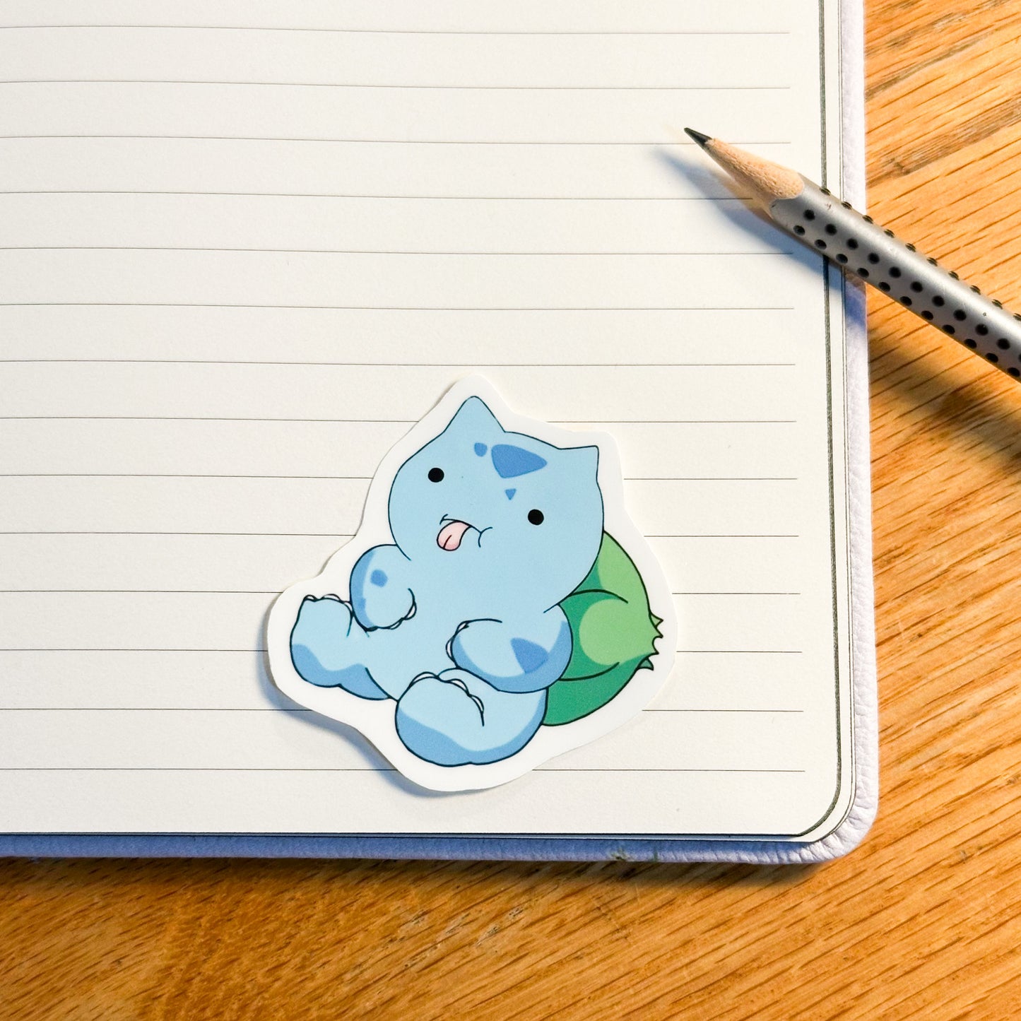 showing the bulbasaur variant by itself or the derpy pokemon stickers of bulbasaur, Chikorita, treecko, turtwig, snivy, chespin, grooky, rowlett, sprigatito