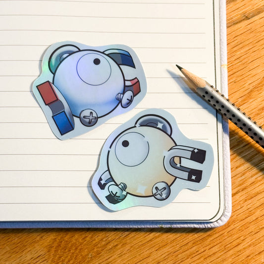 showing both variants together for the pokemon magnemite sticker