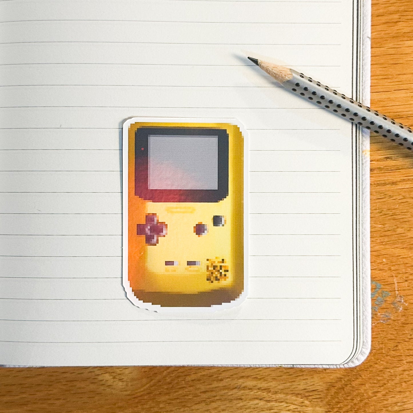Nintendo gameboy colour yellow out of the colours red, blue, green, yellow, purple, pink