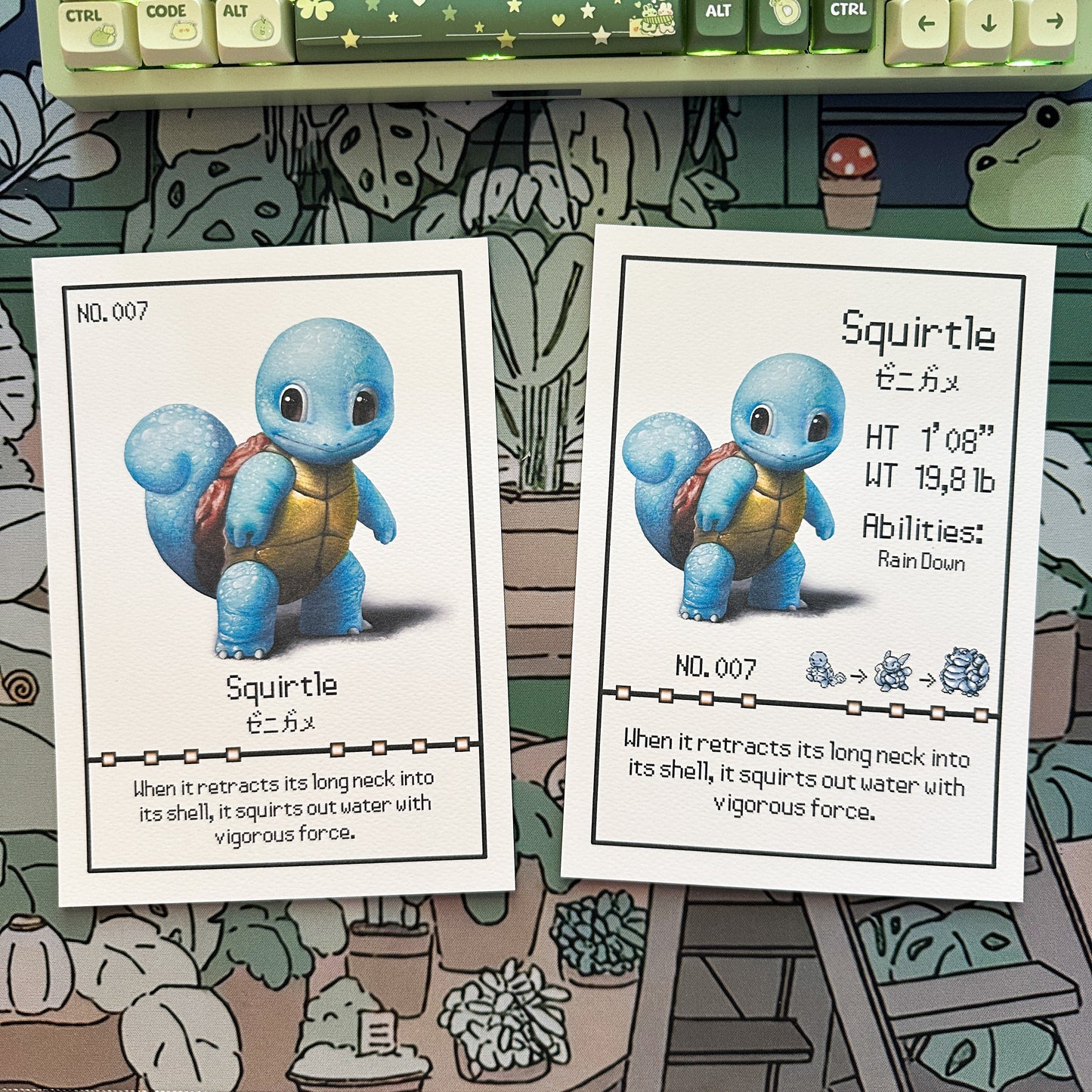 Squirtle Pokedex entry print A5