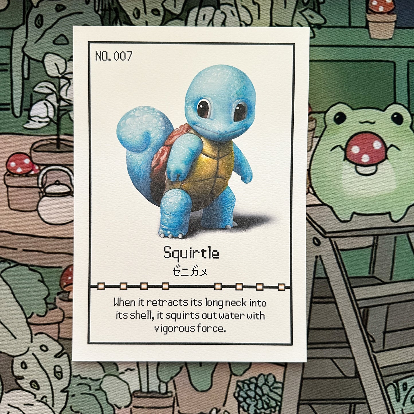 Squirtle Pokedex entry print A5