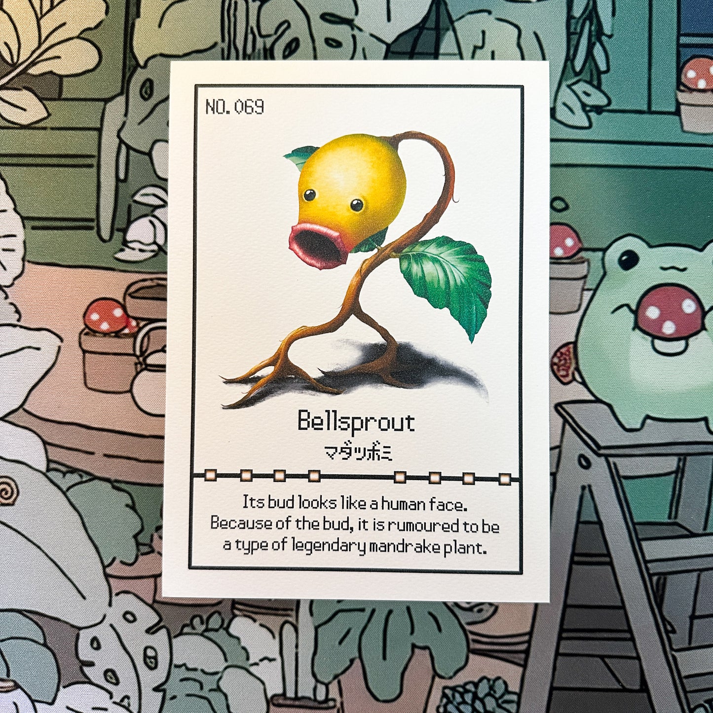 Bellsprout Pokedex entry print A5