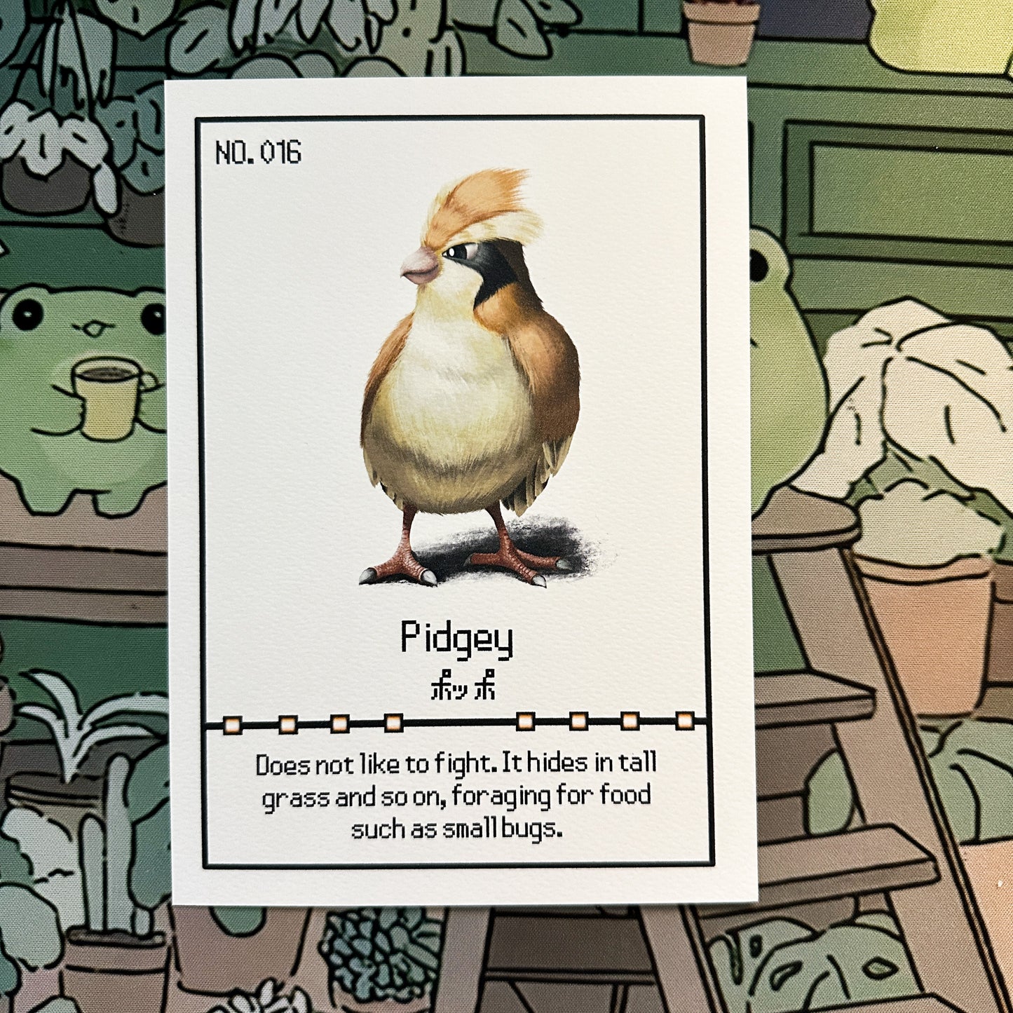 Pidgey Pokedex entry print A5