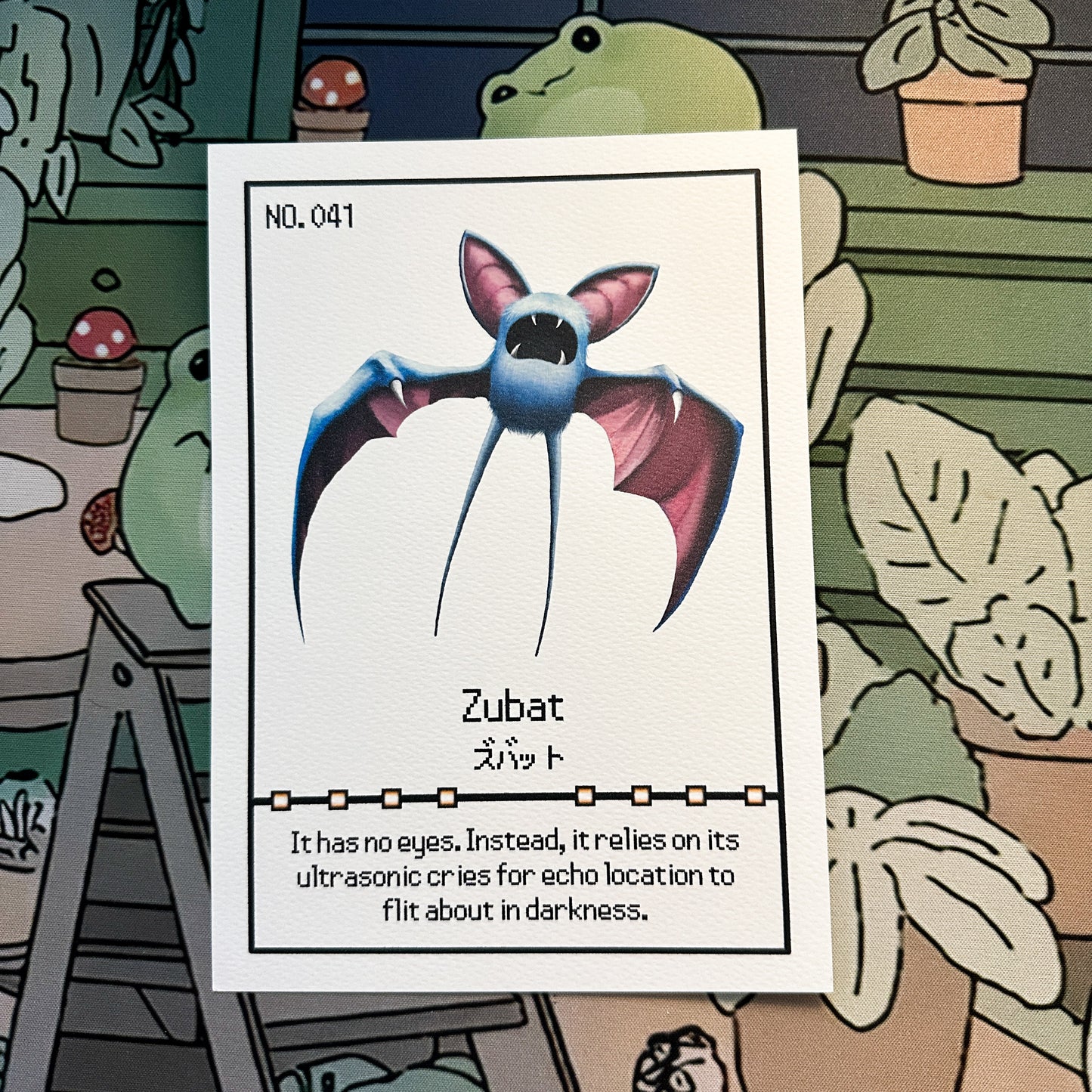 Zubat Pokedex entry print A5