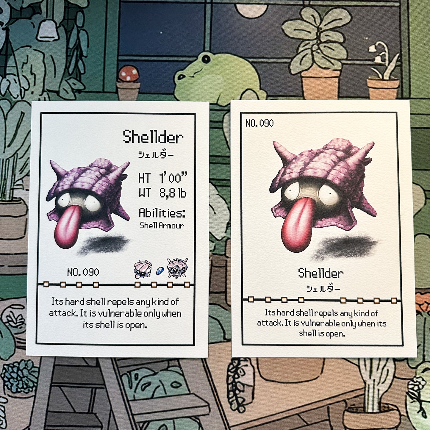 Shellder Pokedex entry print A5