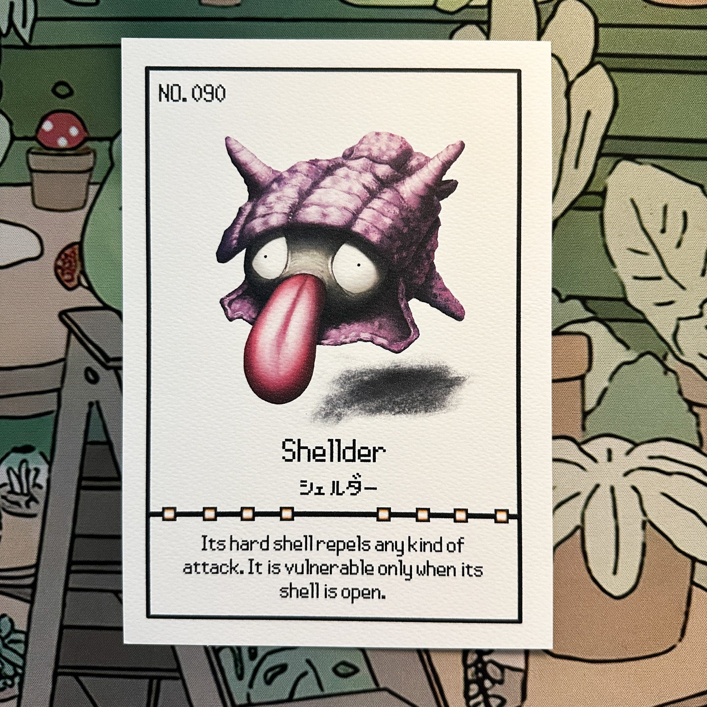 Shellder Pokedex entry print A5