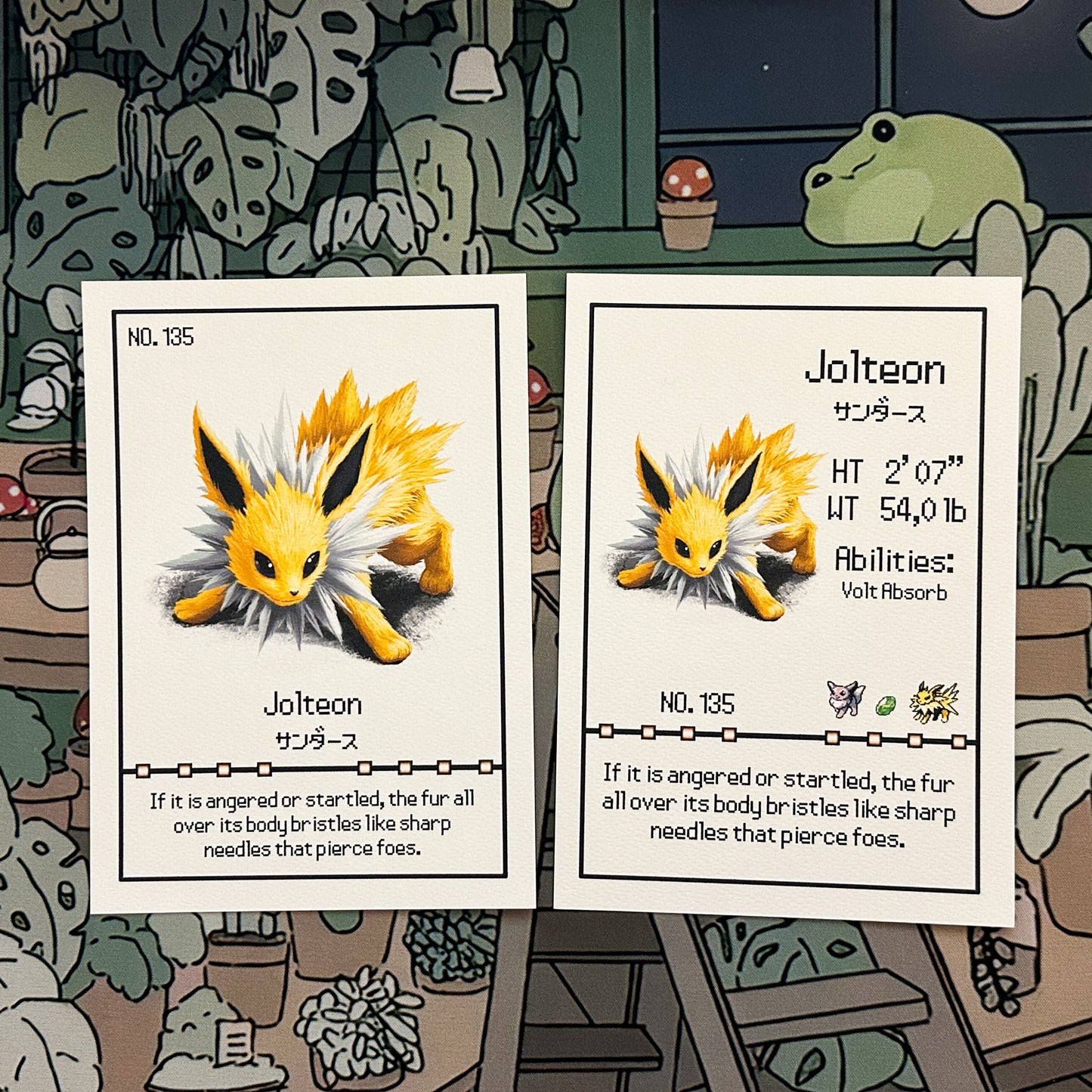 Jolteon Pokedex entry print A5