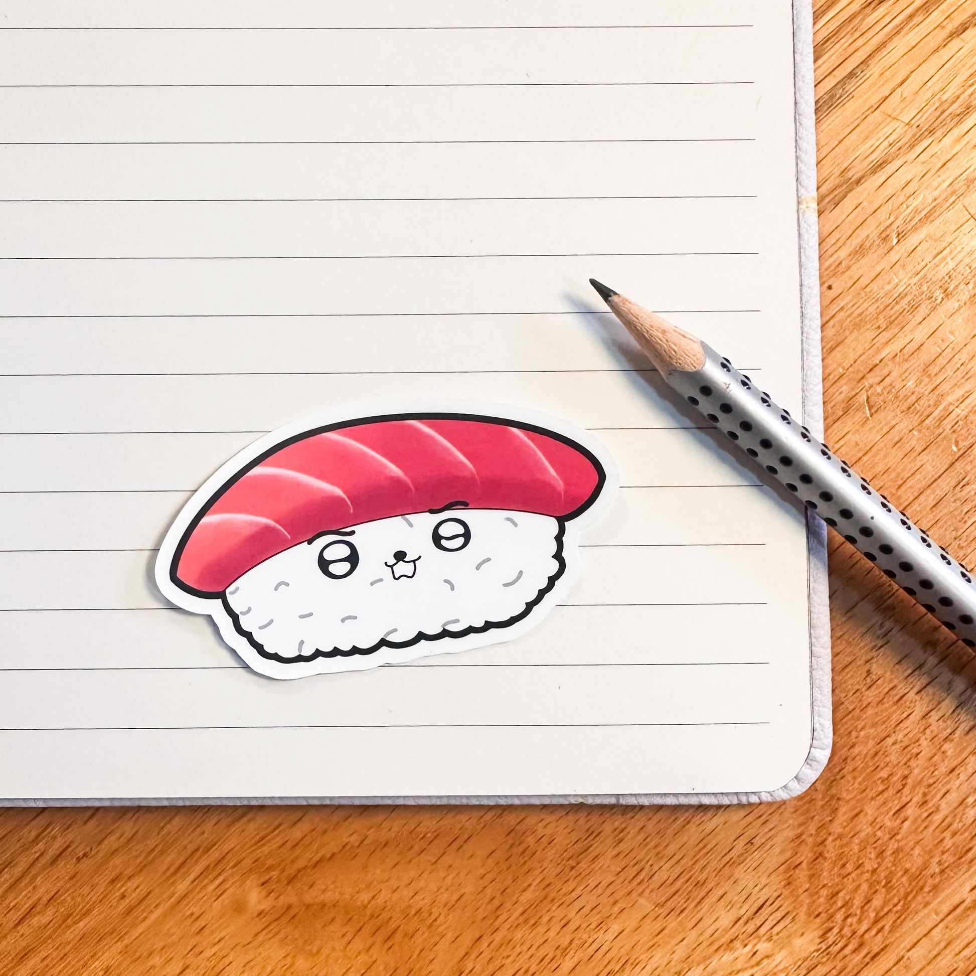 The tuna variant of the sushi matte sticker set