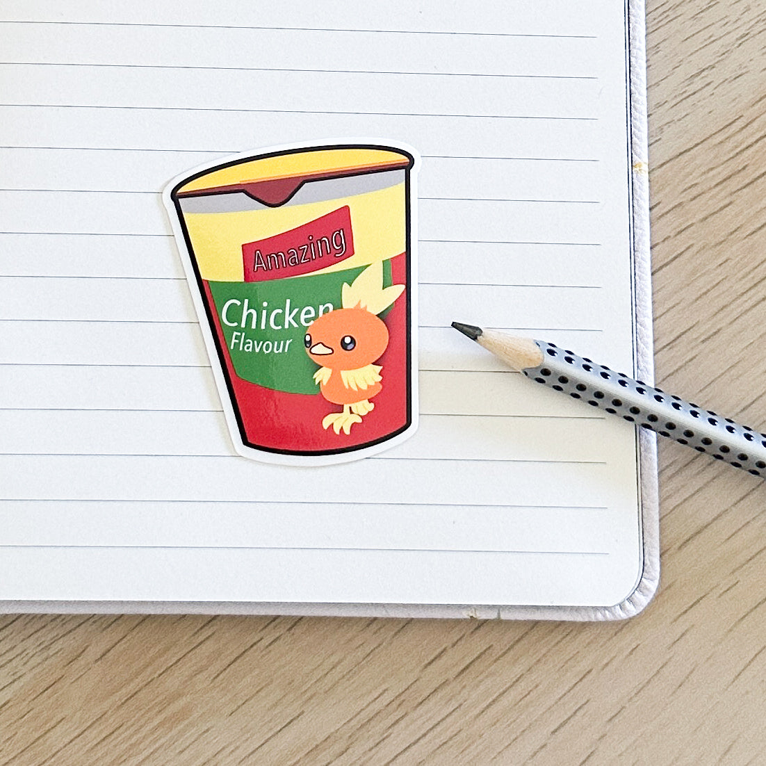 Torchic Ramen Noodles Vinyl Sticker