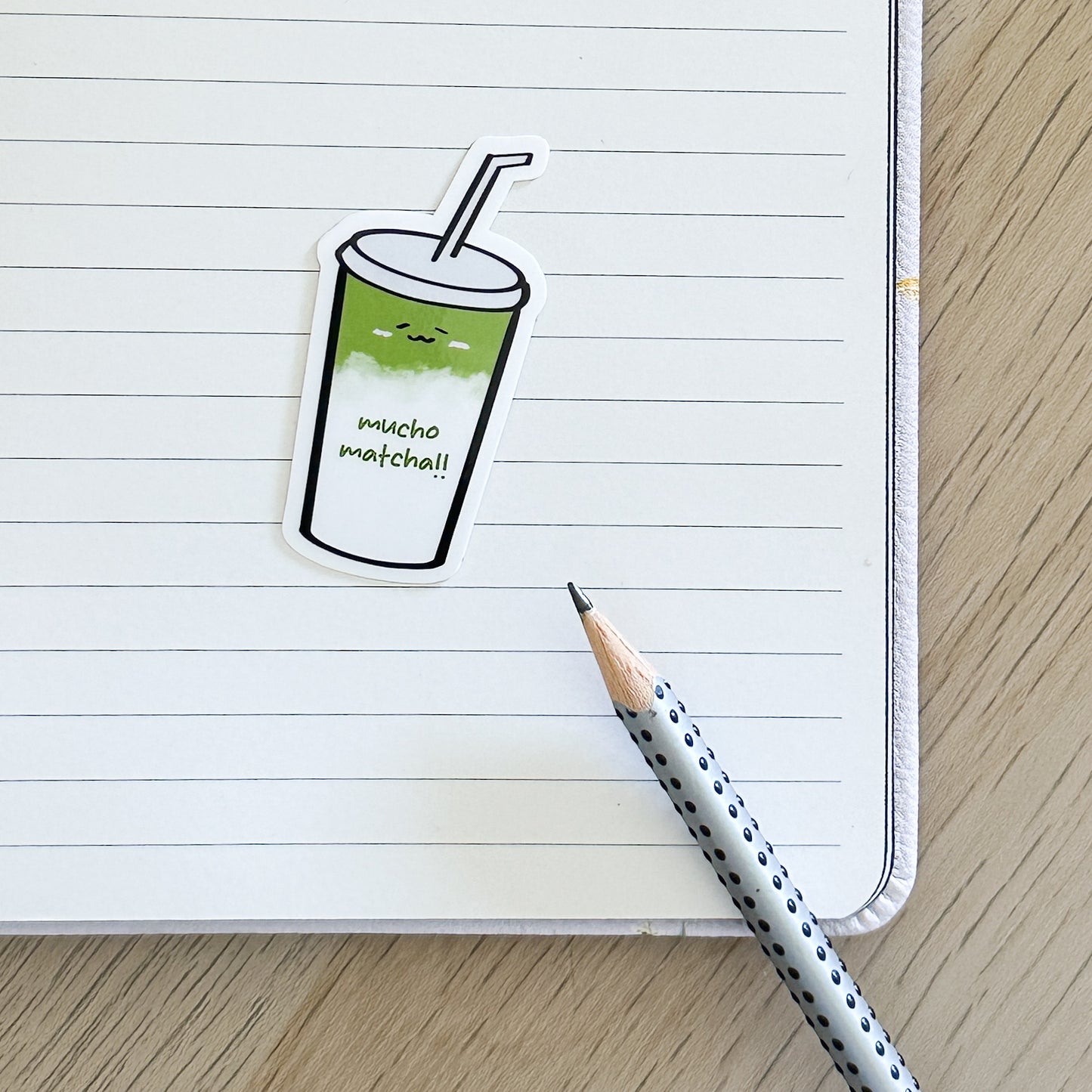 Mucho Matcha Vinyl Sticker