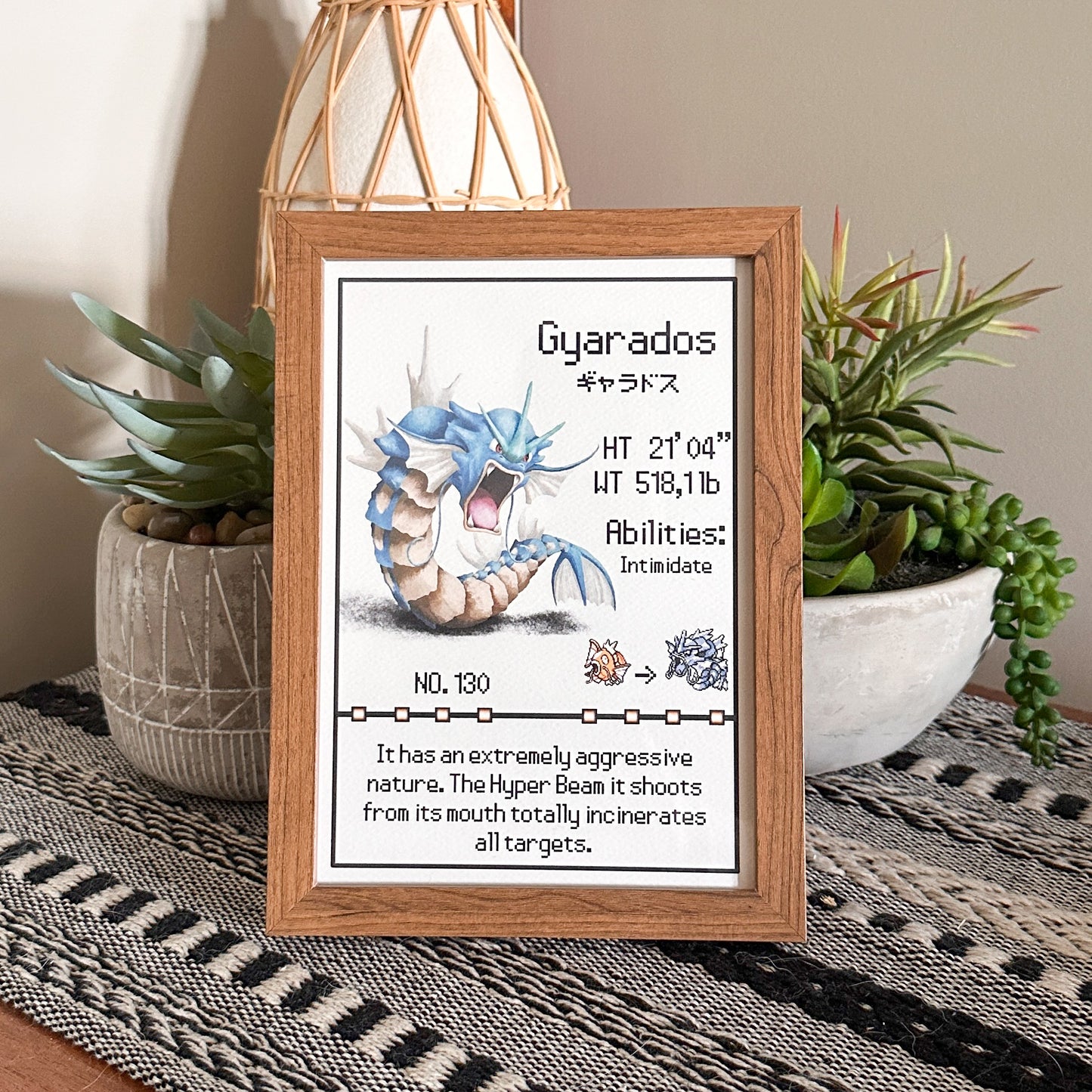 #130 Gyarados Pokedex Print