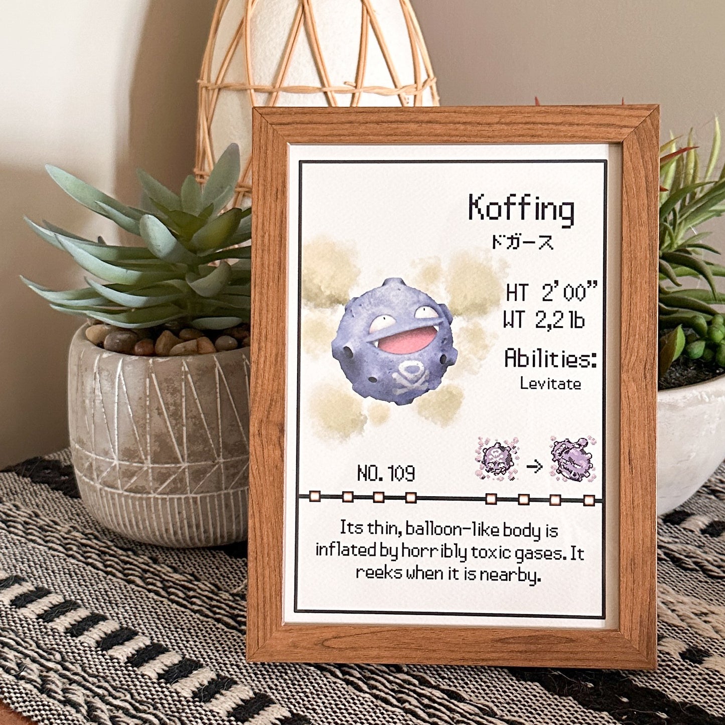 #109 Koffing Pokedex Print