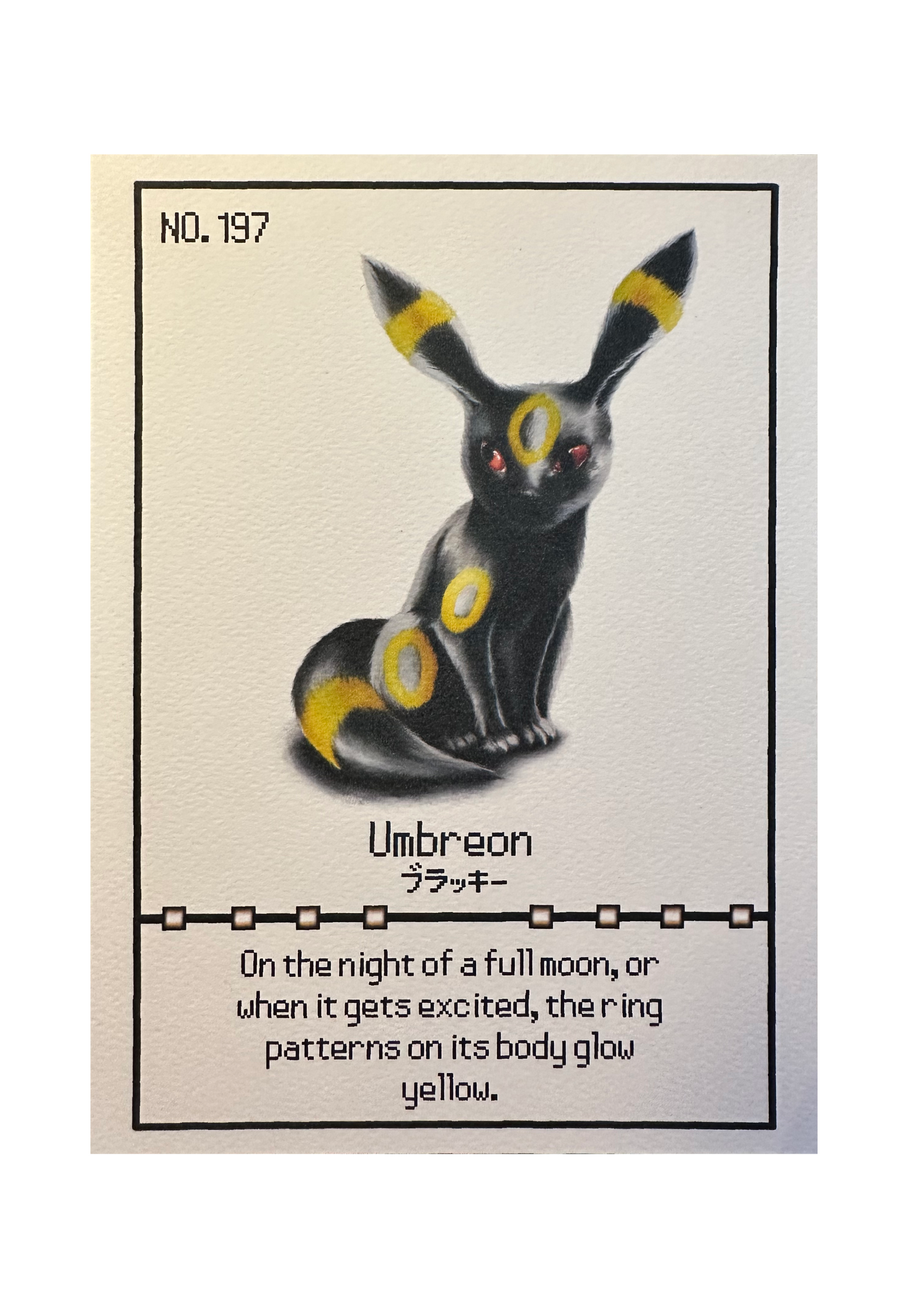 this picture shows variant 1 of the pokemon umbreon pokedex print