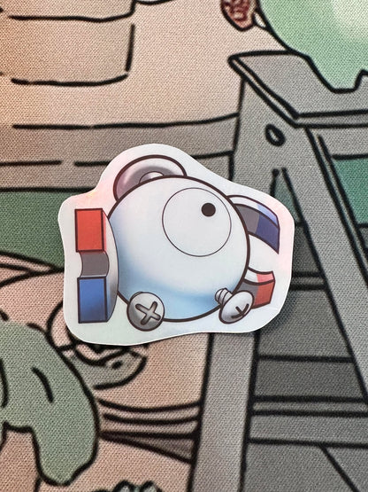 showing the normal variant with a different background  for the pokemon magnemite sticker