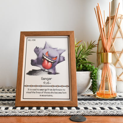 Gengar Pokedex Print