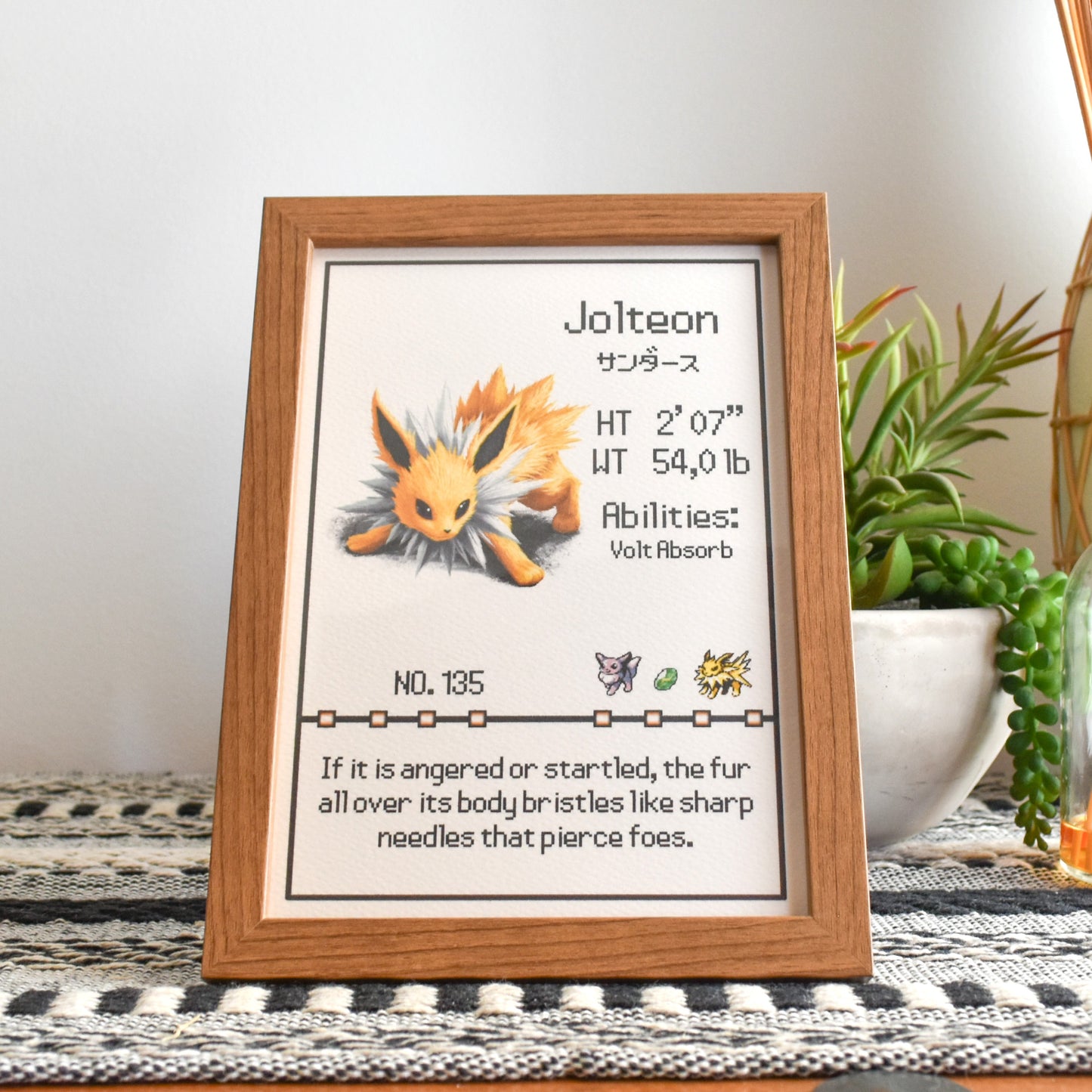#135 Jolteon Pokedex Print