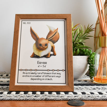 Eevee Pokedex Print