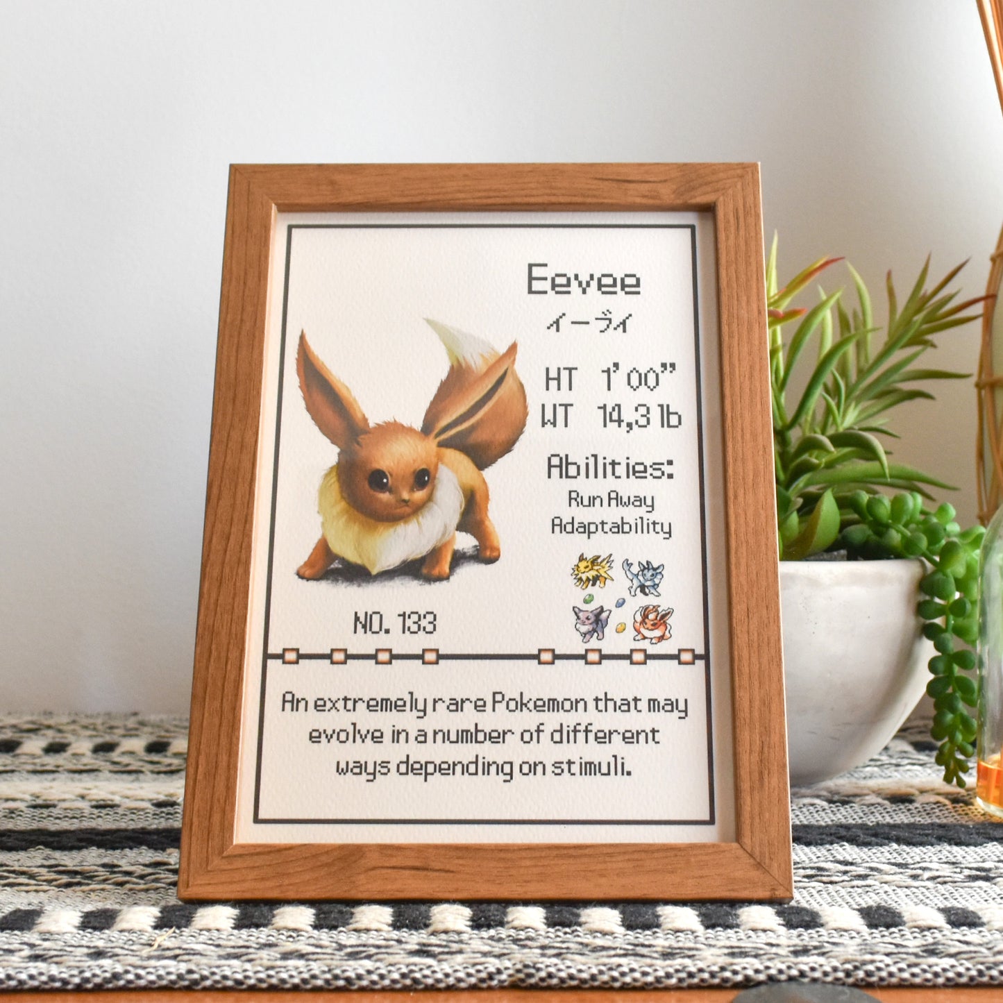 #133 Eevee Pokedex Print