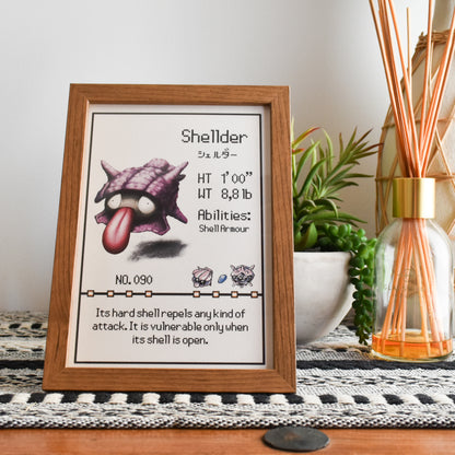 Shellder Pokedex Print