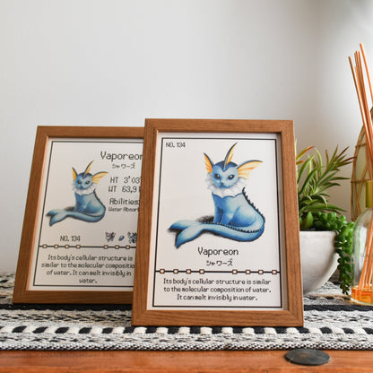 Vaporeon Pokedex print