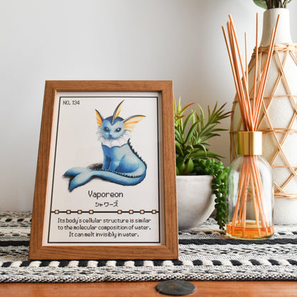 Vaporeon Pokedex print
