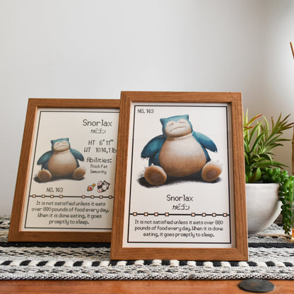 Snorlax Pokedex Print