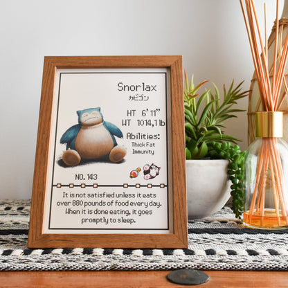 Snorlax Pokedex Print